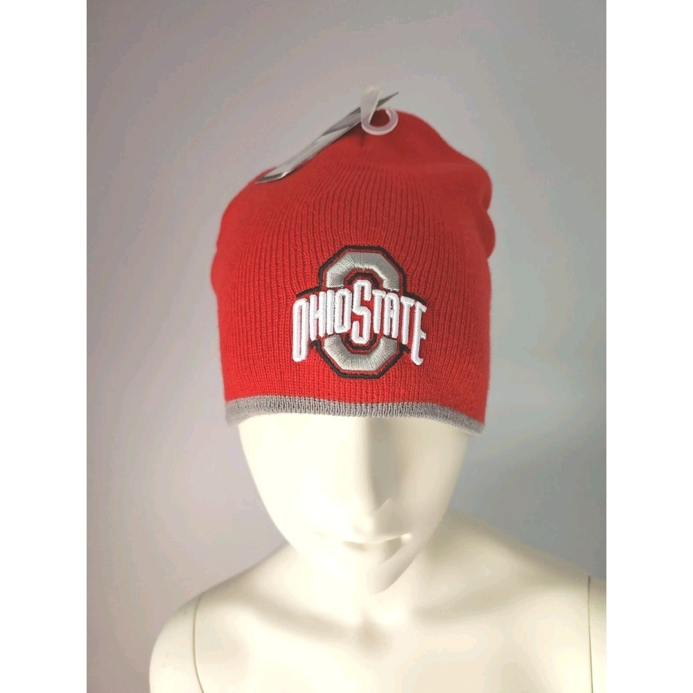 NWT Scarlet Ohio State Buckeyes University Football Campus Knit BeanieCap Hat